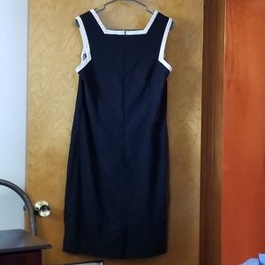 COPY - Black Dress White piping